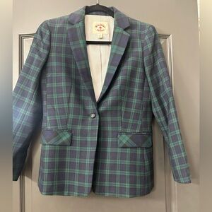 Brooks Brothers Plaid Blazer in Green and Blue
